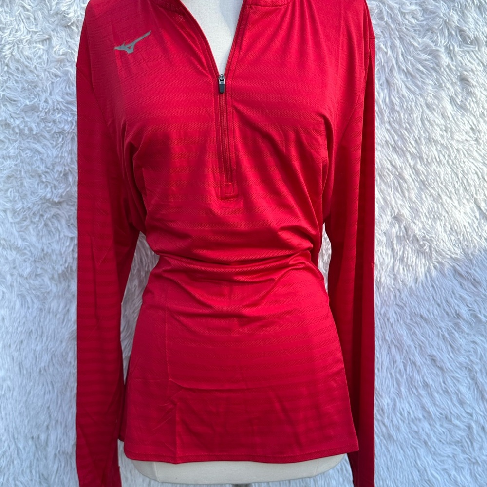 Women's Mizuno Red Long Sleeve Moisture Top size XL